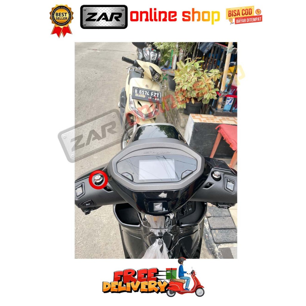 BAUT TUTUP SPION ( 1 BAUT ) PCX VARIO BEAT DELUXE SCOOPY ADV STYLO GENIO SPACY 110 125 150 160 CBU F
