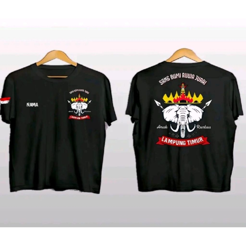 Kaos  Sang Bumi Ruwa Jurai Anak Rantau Lampung Utara Kaos Distro Unisex Pria Wanita Free Nama