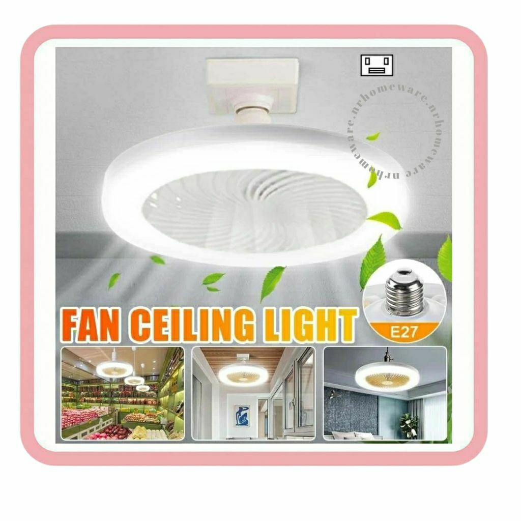 NR Homeware Kylo Lampu Smart Fan / Lampu Kipas Angin AC E27 Lampu LED Kipas Angin Gantung Plafon + R