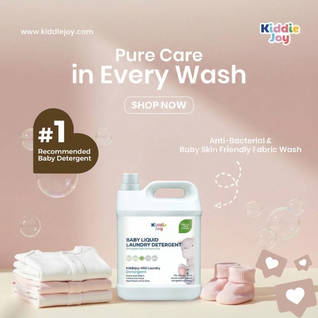 Kiddiejoy Baby Liquid Detergen Bayi / Baby Laundry Detergent Liquid 1000 ml Eco-friendly