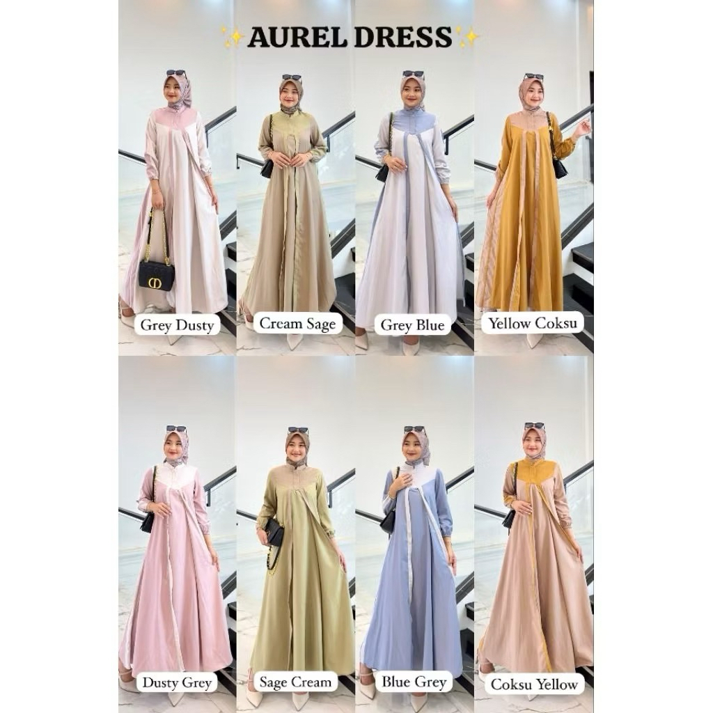 [READY] AUREL DRESS by JOURNEY SCARVES / Gamis Polos Layering