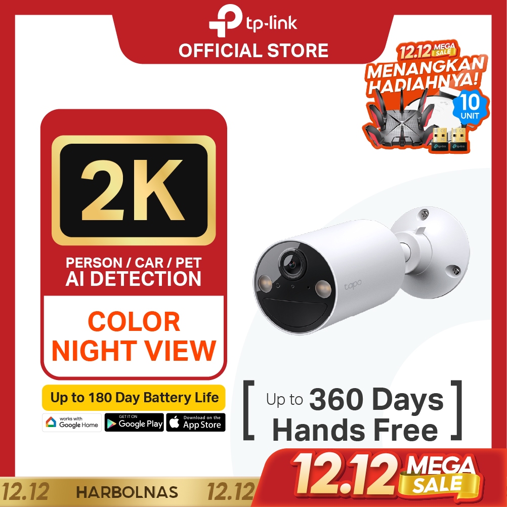 TP-Link Tapo C410 Kit | 2K Kamera CCTV Outdoor | Battery | IP WiFi Camera | SD | Wireless | IP65