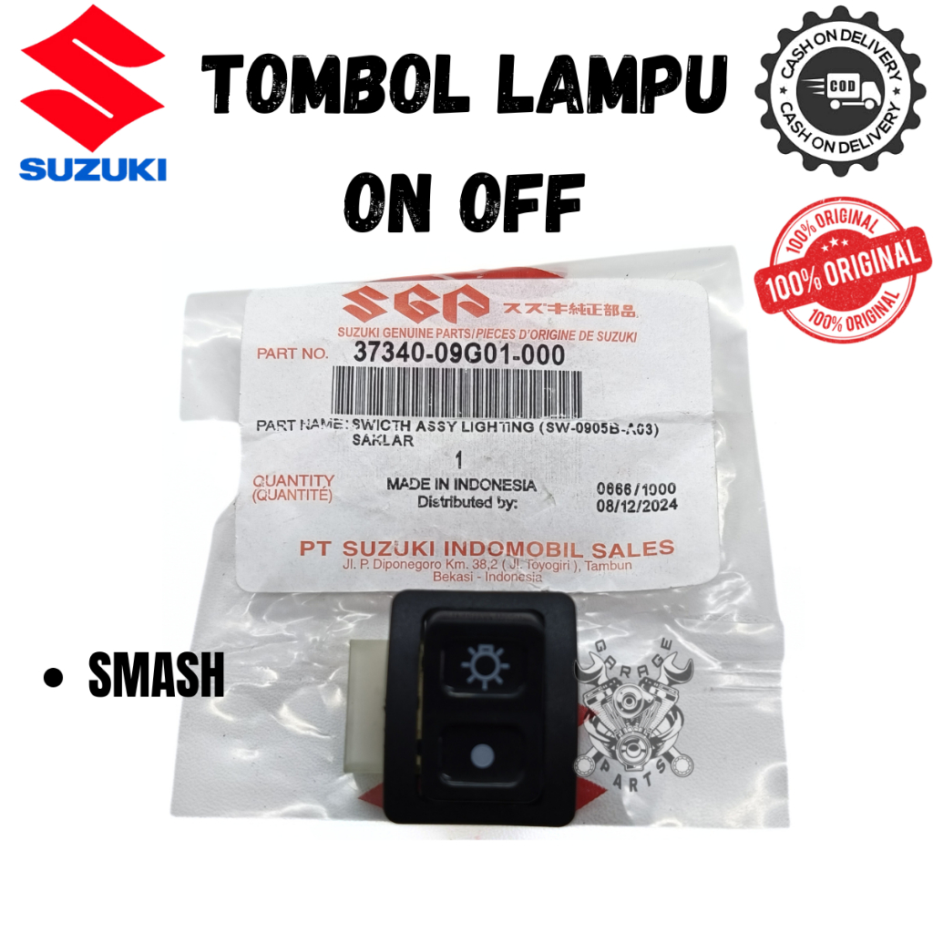 TOMBOL LAMPU ON OFF SUZUKI UNTUK MOTOR SMASH DIJAMIN KUALITAS ASLI ORIGINAL SUZUKI SGP