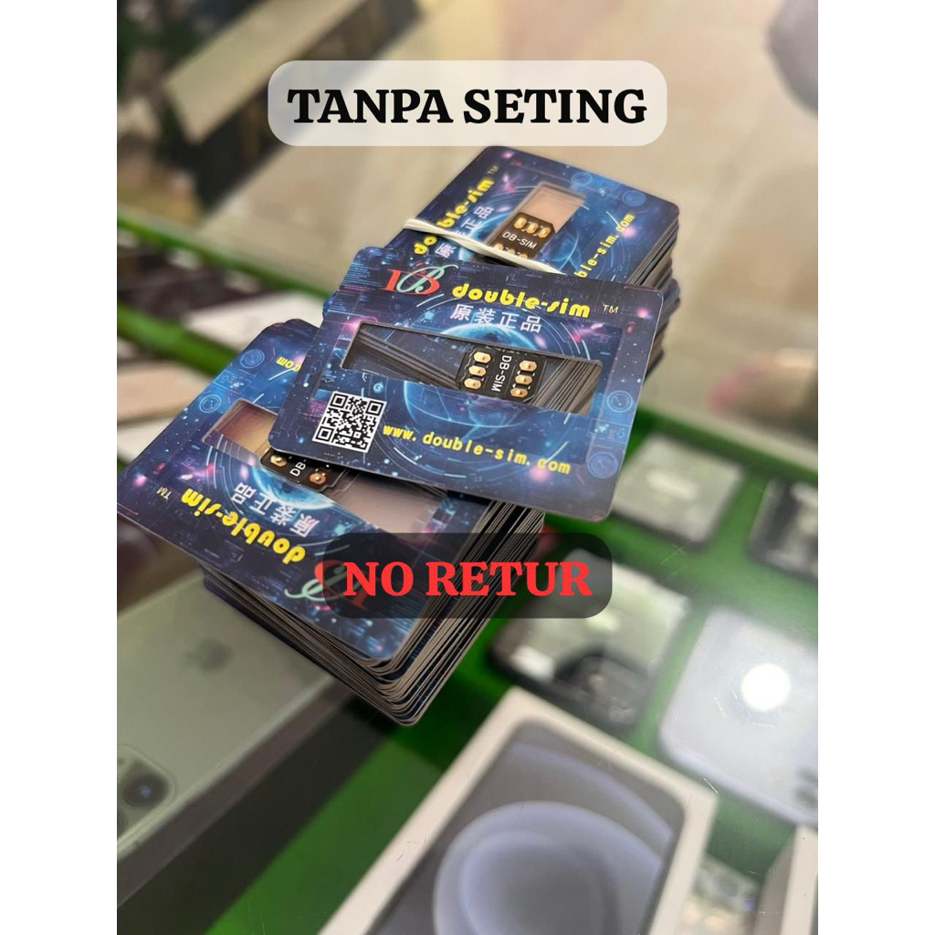 Sim Sticker DBsim smart tanpa seting iPhone 7-17PM SU unlock RSIM iPhone [SUPPORT ios 15 sampai New 