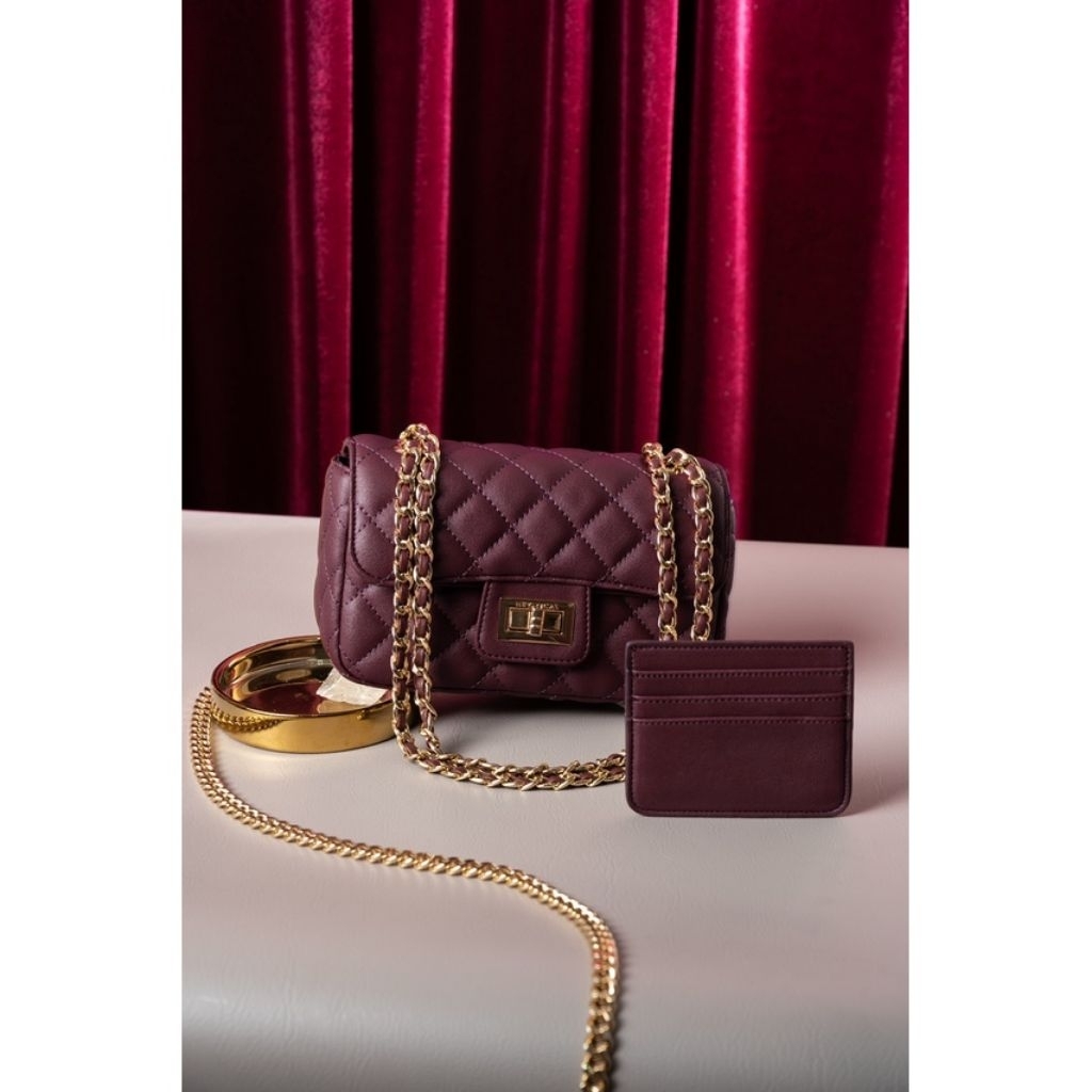 [PL] Boston Bag Midi by Heylocal variasi Burgundy