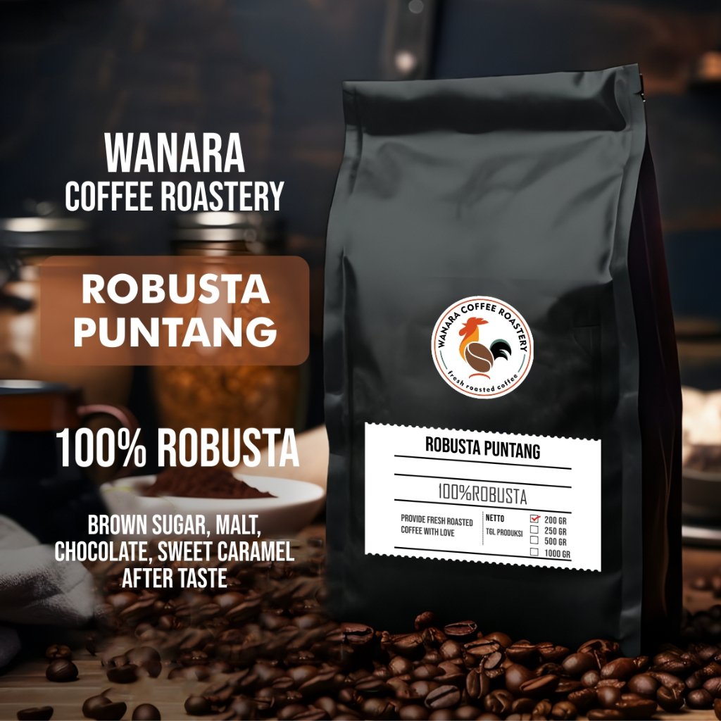 Kopi Biji Robusta Puntang Kopi 100% asli puntang ukuran 200 gr 250 gr 500 gr 1 kg