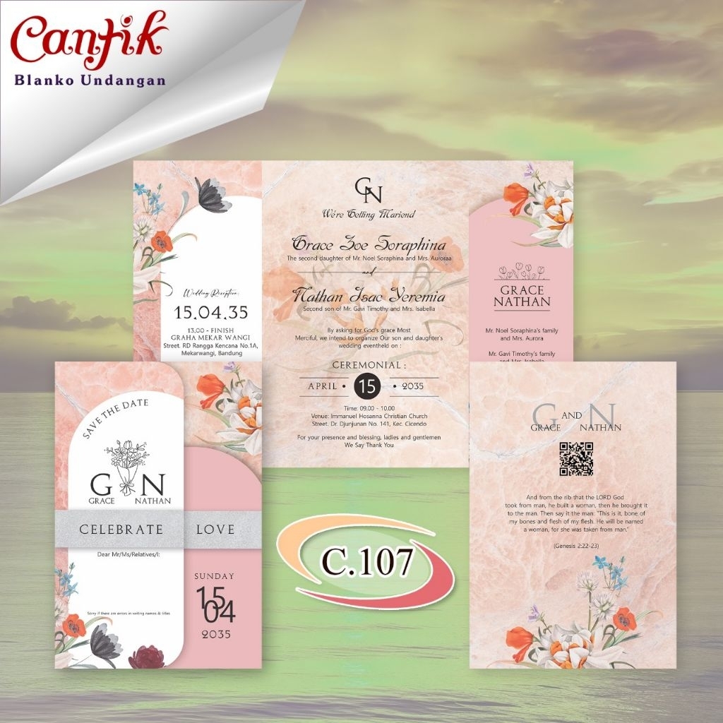 TERMURAH Cetak Undangan Pernikahan | Ngunduh Mantu | Khitanan | Undangan Blanko/Blangko Cantik | Und