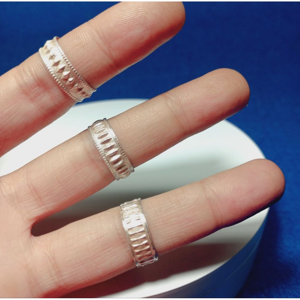 cincin perak motif berat 1.6gram tersedia ukuran jari dari 10 sampai 20