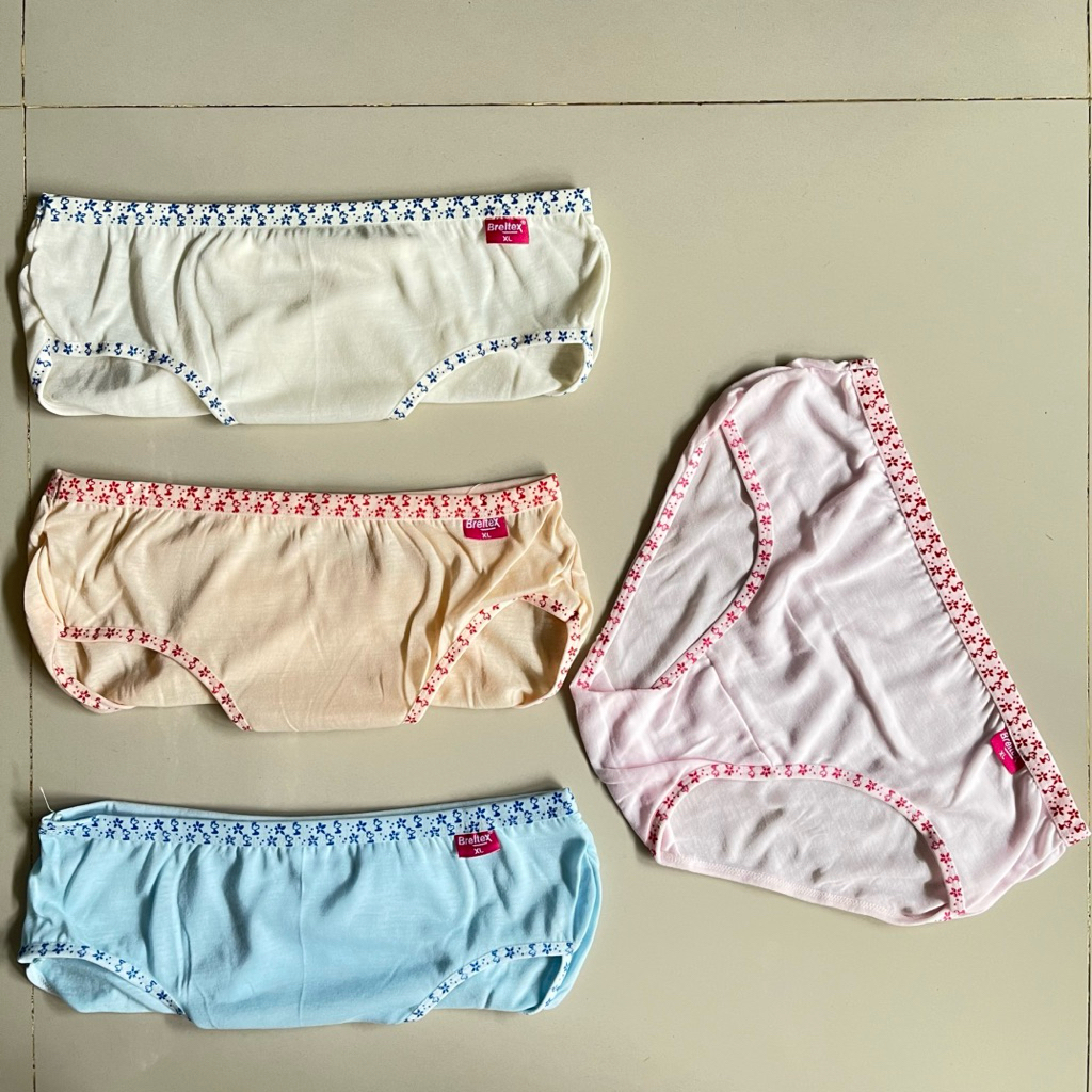 (GROSIR 12PC) Celana Dalam Wanita BREITEX 3IN1 / Celana dalam wanita premium cotton / celana dalam w