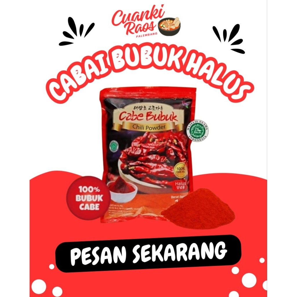 GOCHUGARU 50GR bubuk/Chili Powder/Cabe korea(REPACKING)/cabe kimchi halal