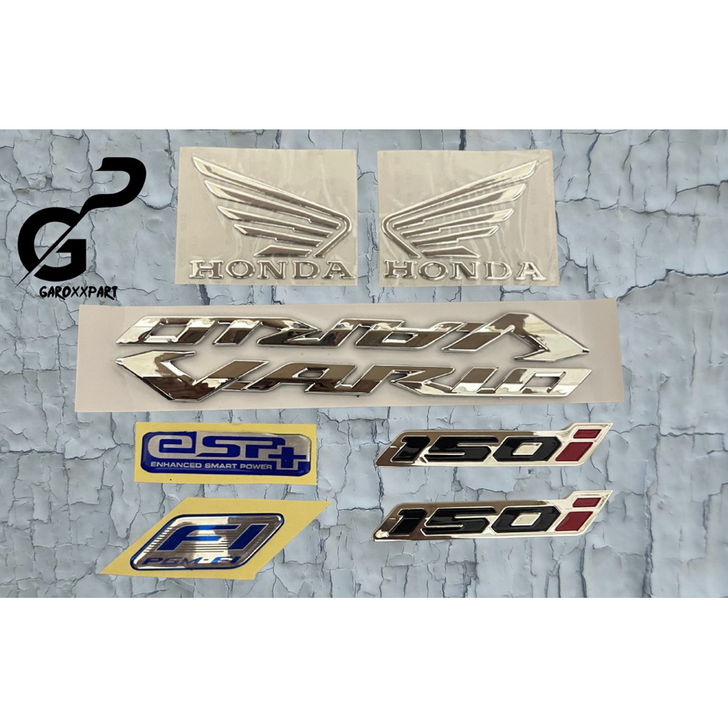 Logo emblem motor honda vario 125 dan 150 vario led old vario kzr warna crhoom