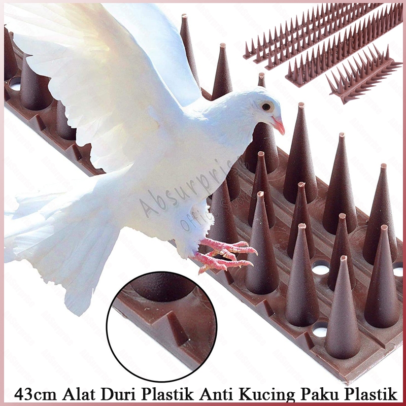 Promo 43cm Alat Duri Plastik Anti Kucing Paku Plastik Anti Kucing Bird Spikes Duri Pagar Anti Kucing