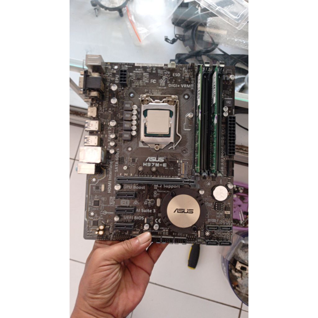 Asus H97M E Lengkap Backpanel