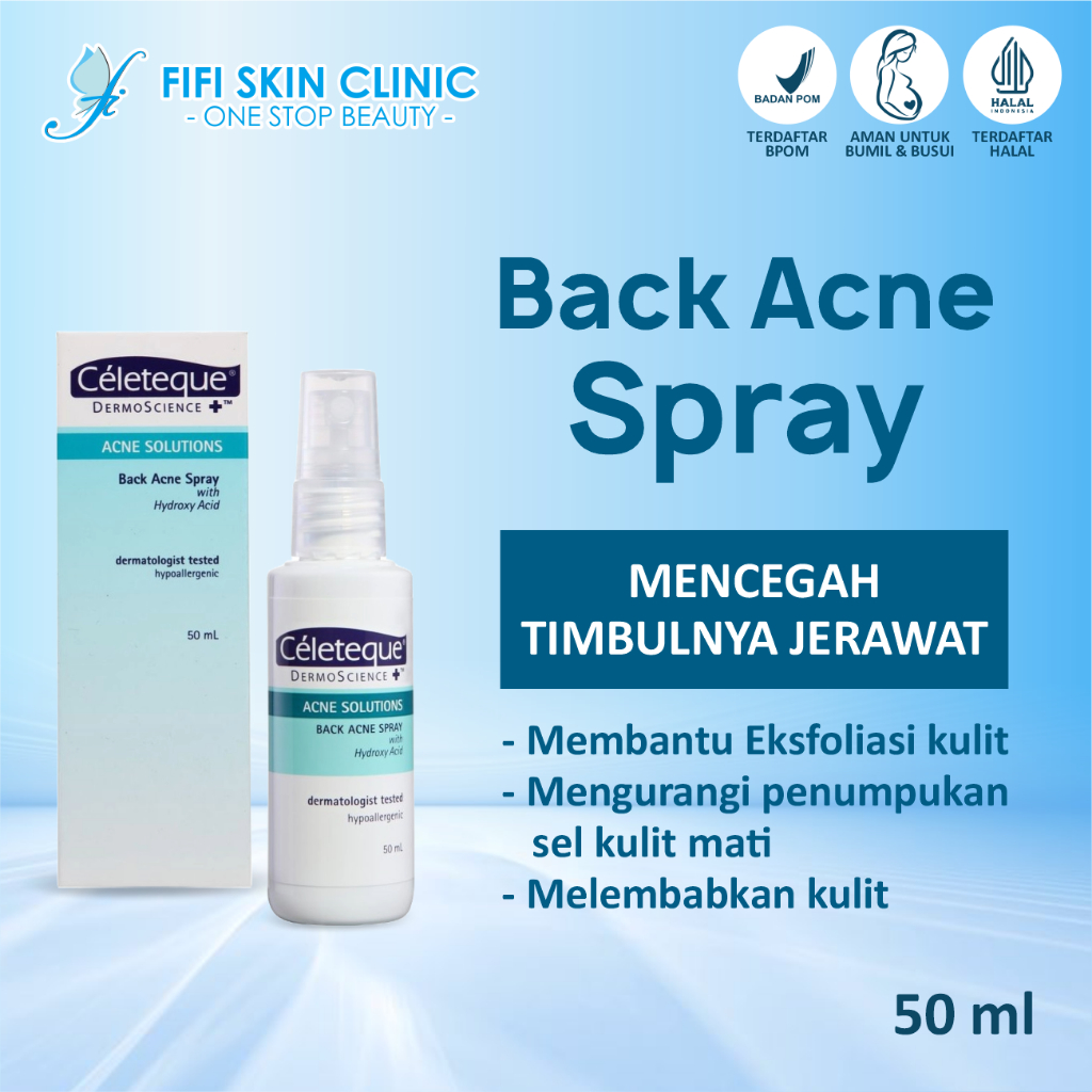BACK ACNE SPRAY dr Fifi Festiany FIFI SKIN CLINIC / ACNE SPRAY JERAWAT / JERAWAT PUNGGUNG
