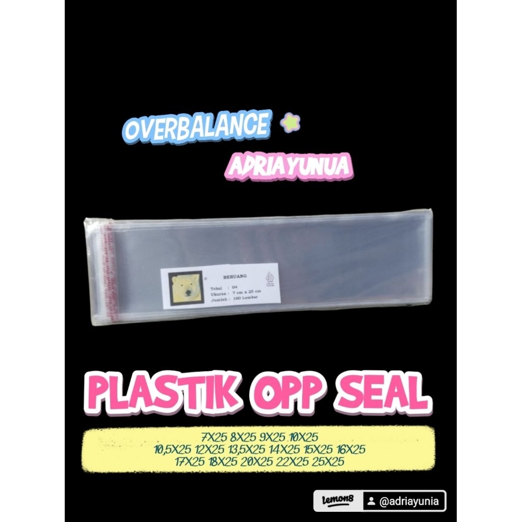 Plastik Opp 7x25 8x25 9x25 10x25 10,5x25 12x25 13,5x25 14x25 15x25 16x25 18x25 19,5x25 20x25 22x25 2