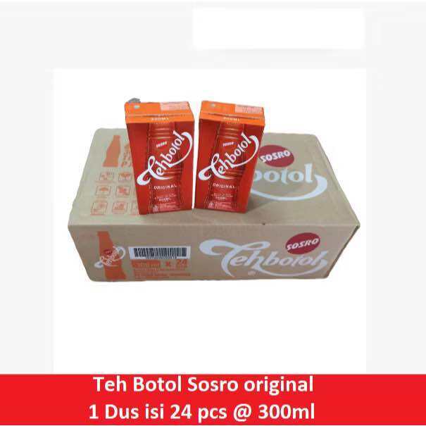 Teh Botol Sosro 300ml Kemasan Kotak | 1 Dus Isi 24 Pcs