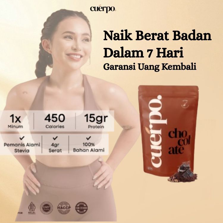 Cuerpo Susu Cokelat Penggemuk Badan Tinggi Protein