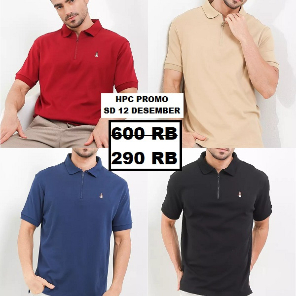 Kaos kerah pria Hush Puppies original SALE seri BLIZZARD