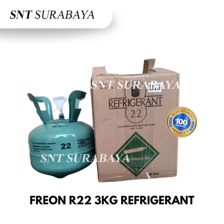 FREON REFRIGERANT ORIGINAL BERKUALITAS UKURAN 3 KG - FREON R22 - FREON R134 - FREON R404 - FREON R41