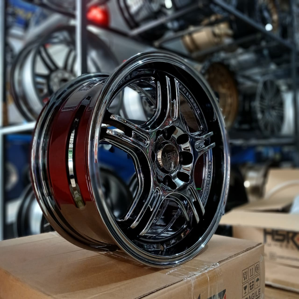 velg mobil avanza xenia ring 15 baut 4 HSR TYPE FE04 BLACK CHROME untuk mobil avanza xenia kijang br