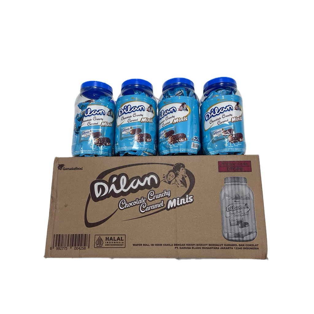 1 karton kardus dilan chocolate isi 8 toples minis Cookies Biskuit Wafer