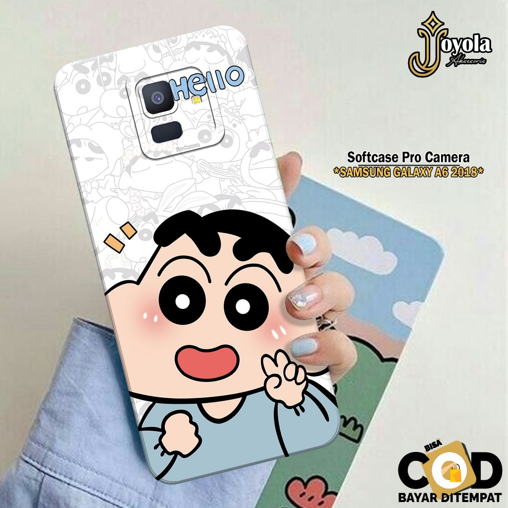 JOYOLA Case Hp Samsung Galaxy A6 2018 - Pro Camera - Fashion Case Kartun - Softcase Samsung Galaxy A