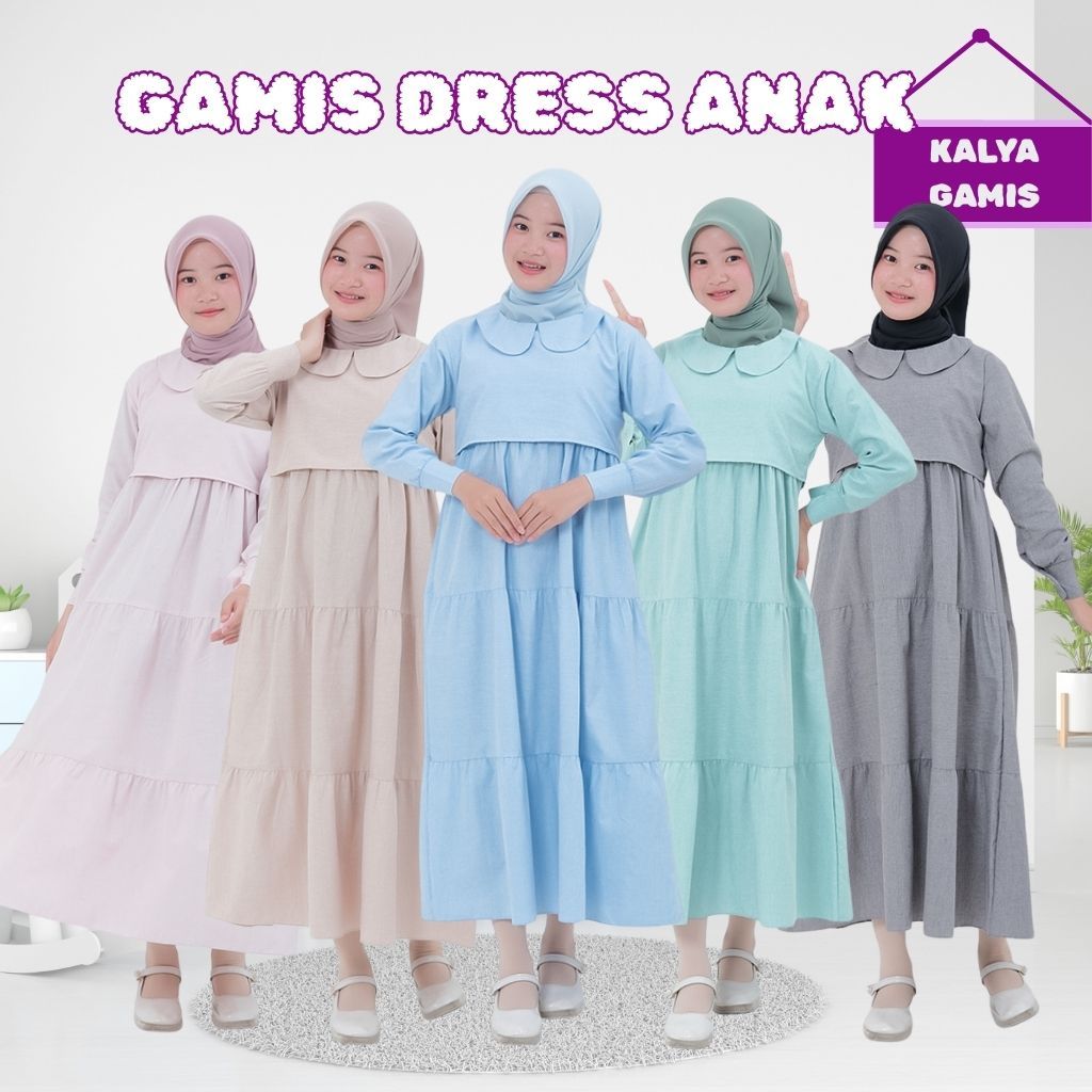 Gamis Anak Tanggung Busana Muslimah - Kayla Dress
