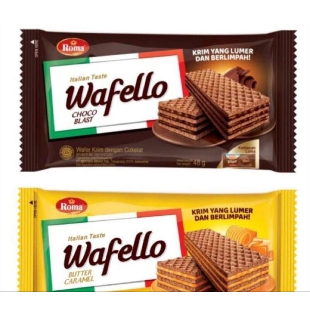 ROMA WAFELLO 1 RENCENG (ISI 10 PCS) ROMA WAFER WAFELLO