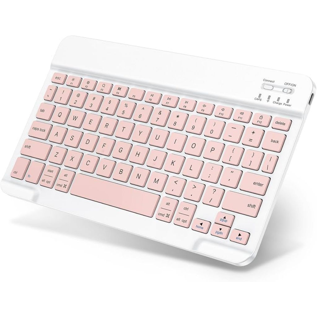 Keyboard Bluetooth Second warna pink cook untuk hp, pc, tablet, laptop