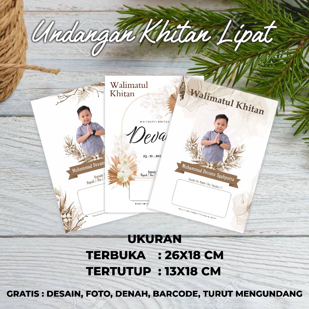 UNDANGAN KHITAN, UNDANGAN KHITANAN, WALIMATUL KHITAN, GRATIS : DESAIN, PLASTIK, FOTO, DENAH DAN TURU