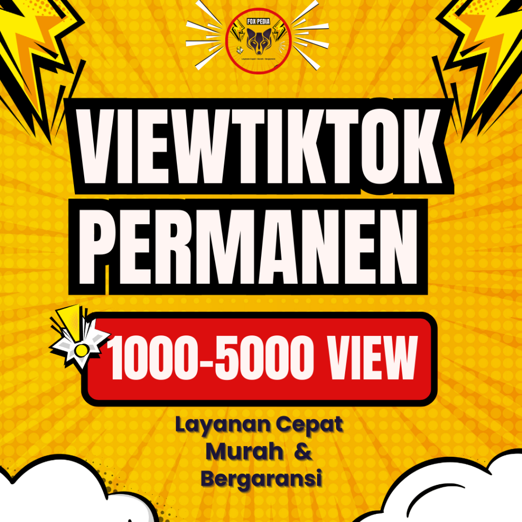 Views tiktok permanen Indonesia dari akun asli Proses Cepat ada garansi jika review bintang lima