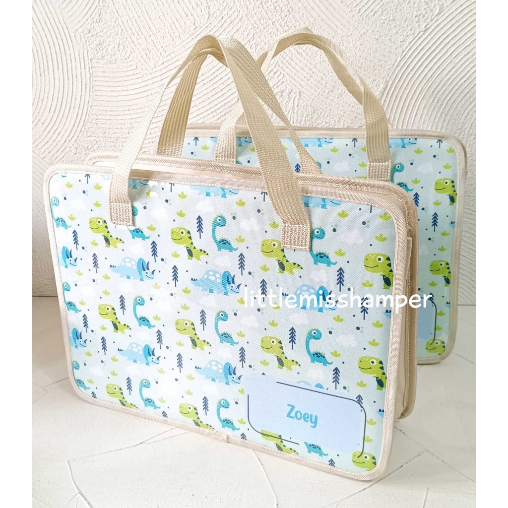 Custom Filing bag - file bag - zipper bag - folder bag souvenir ulang tahun anak tas map les