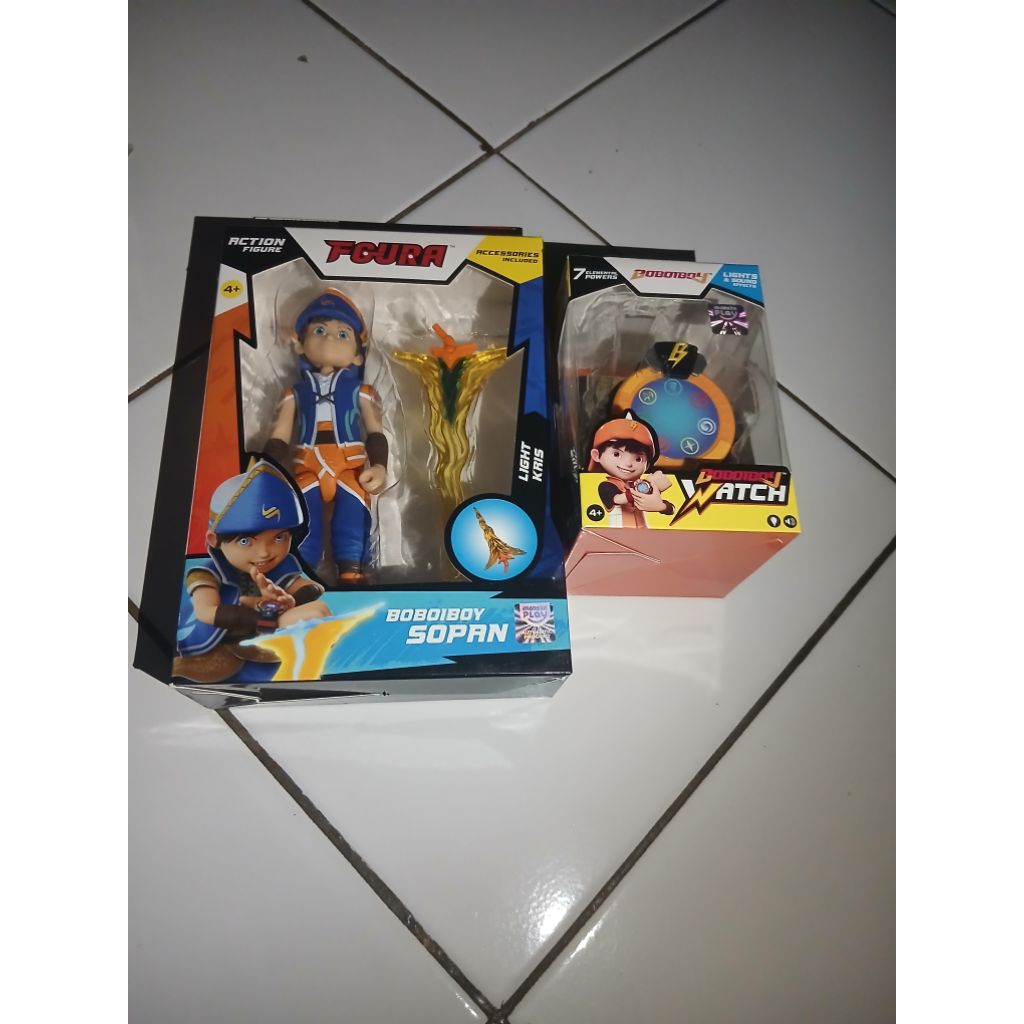 Paket Bundle Jam Tangan Boboiboy dan Action Figure Boboiboy Sopan