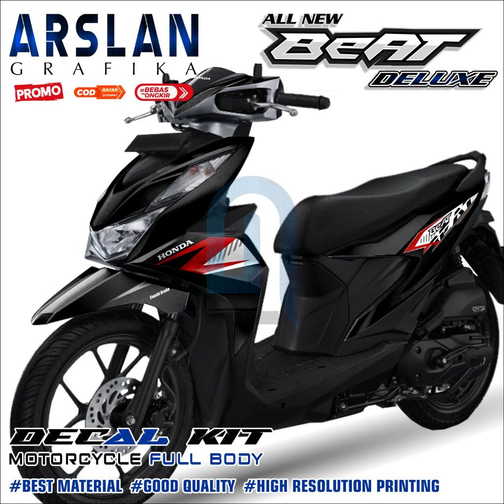 Decal Beat Deluxe Full Body Stiker Motor Keren Stiker Motor Simpel Polos Variasi Ori