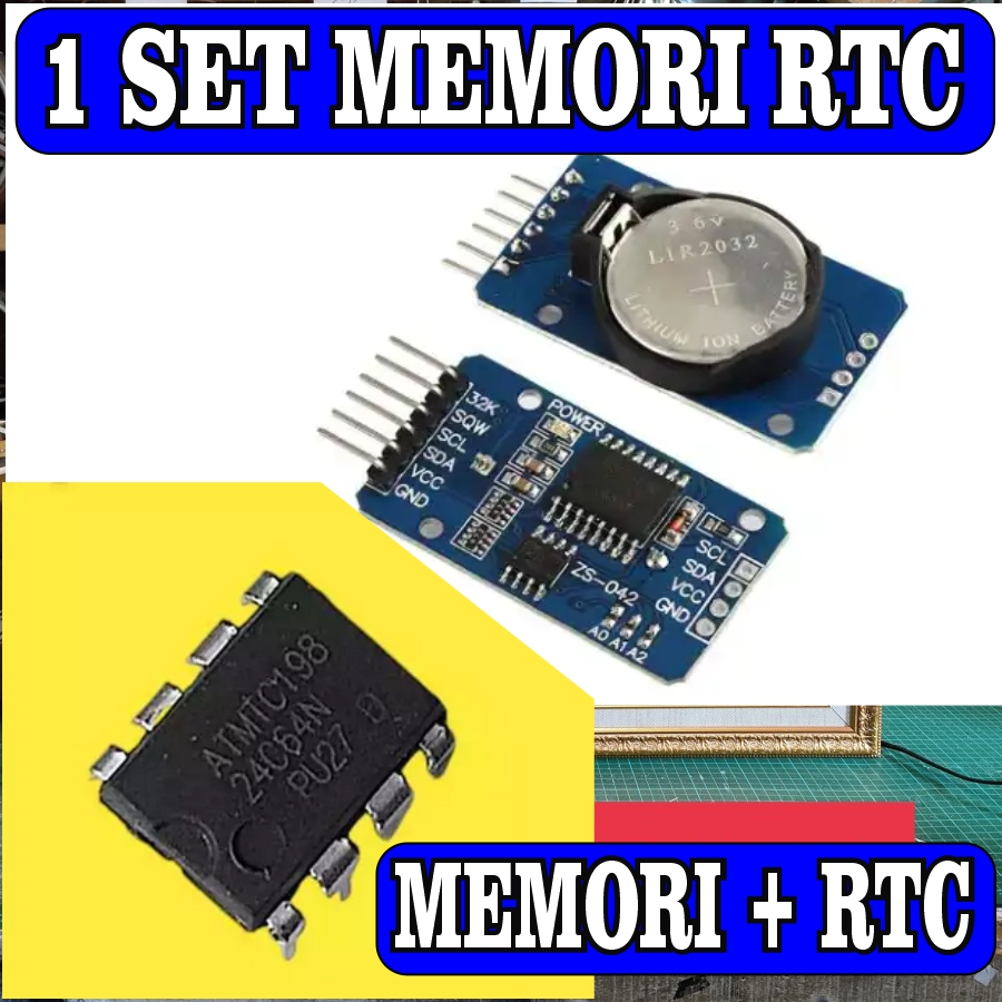 DS3231 + MEMORI RTC REAL TIME CLOCK MODUL ARDUINO - RUNNING TEXT / JAM SHOLAT