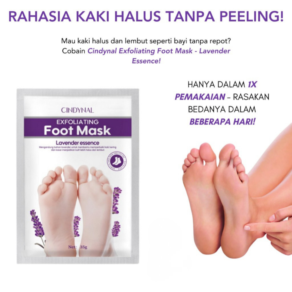 YZKMSKIN - CINDYNAL Original Exfoliating Foot Mask Masker Kaki Foot Peeling Exfoliating Foot Mask