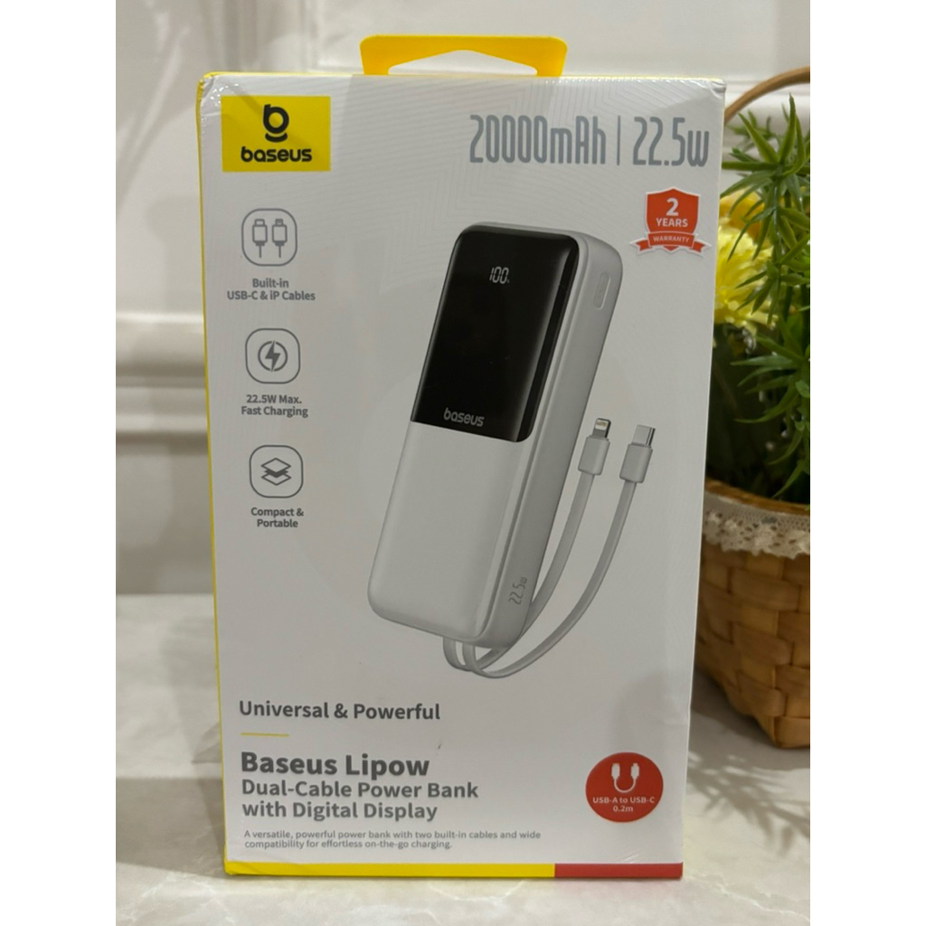 NEW BASEUS LIPOW POWERBANK 20000 mAh 22,5 W