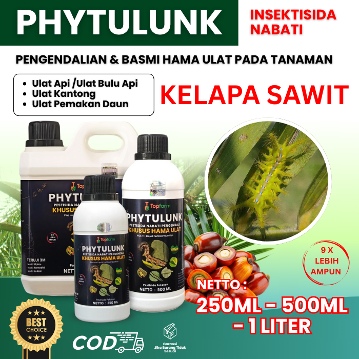 Obat Ulat Topfarm / Obat Ulat Daun Sawit / Obat Ulat Kantong Kelapa Sawit / Obat Ulat Api Daun Kelap