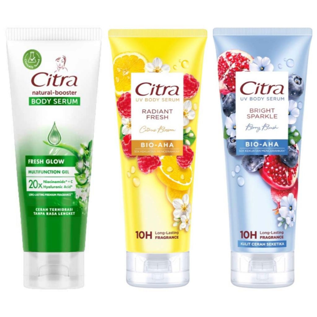 Citra Natural Booster Body Serum lotion citrus blossom berry blush aloe vera gel