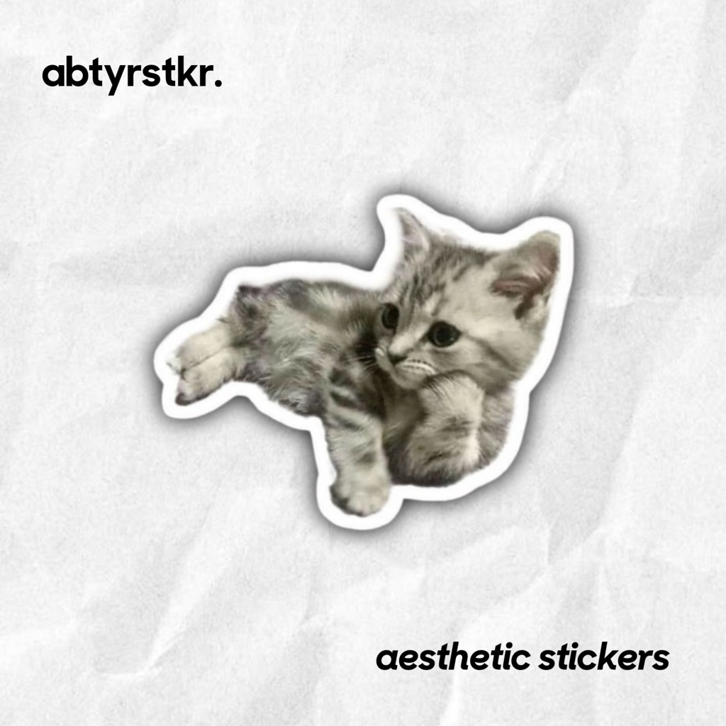 STICKER " KUCING SANS " SATUAN AESTHETIC