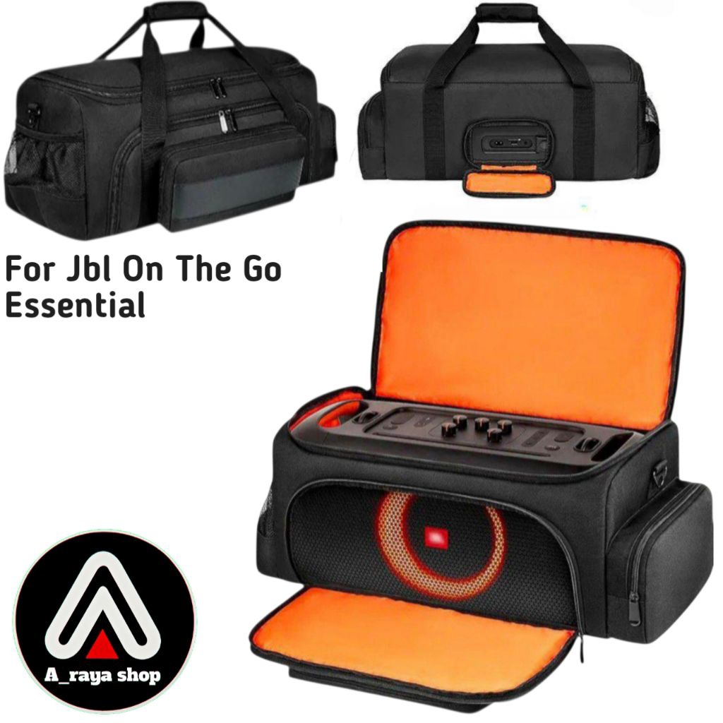 Tas Pelindung SpeakerJBL PartyBox On The Go Tas Travel JBL On The Go Waterproof hitam dan hijau army