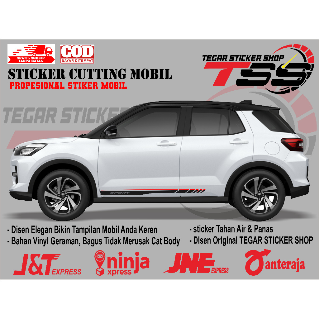 sticker mobil raize sticker mobil toyota raize stiker mobil raize keren sticker variasi body mobil