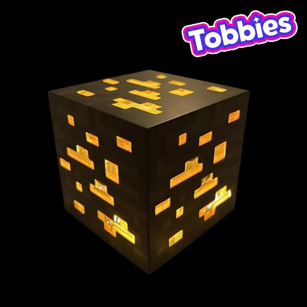 TOBBIES FUN SHOP Lampu LED Minecraft Rechargeable Square Cubic Stone Lamp Night Light Desain Kotak A