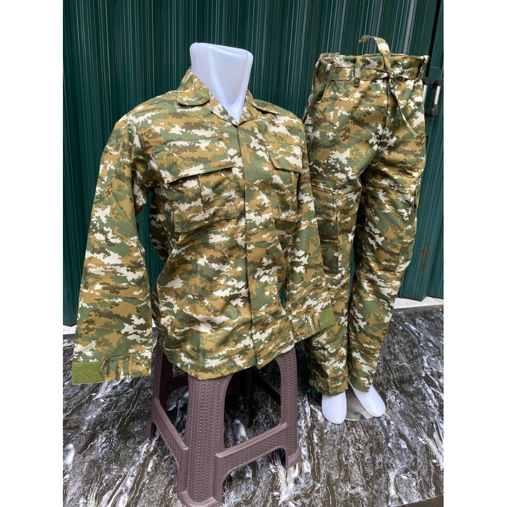 Baju PDL TNI terbaru/Baju PDL Sage Green/Baju PDL Velbed
