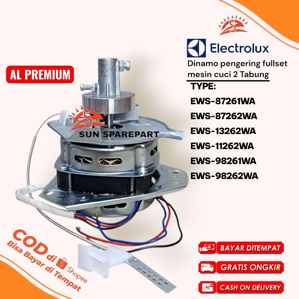 Dinamo pengering Electrolux fullset AL premium EWS-11262WA EWS-98261WA EWS-98262WA