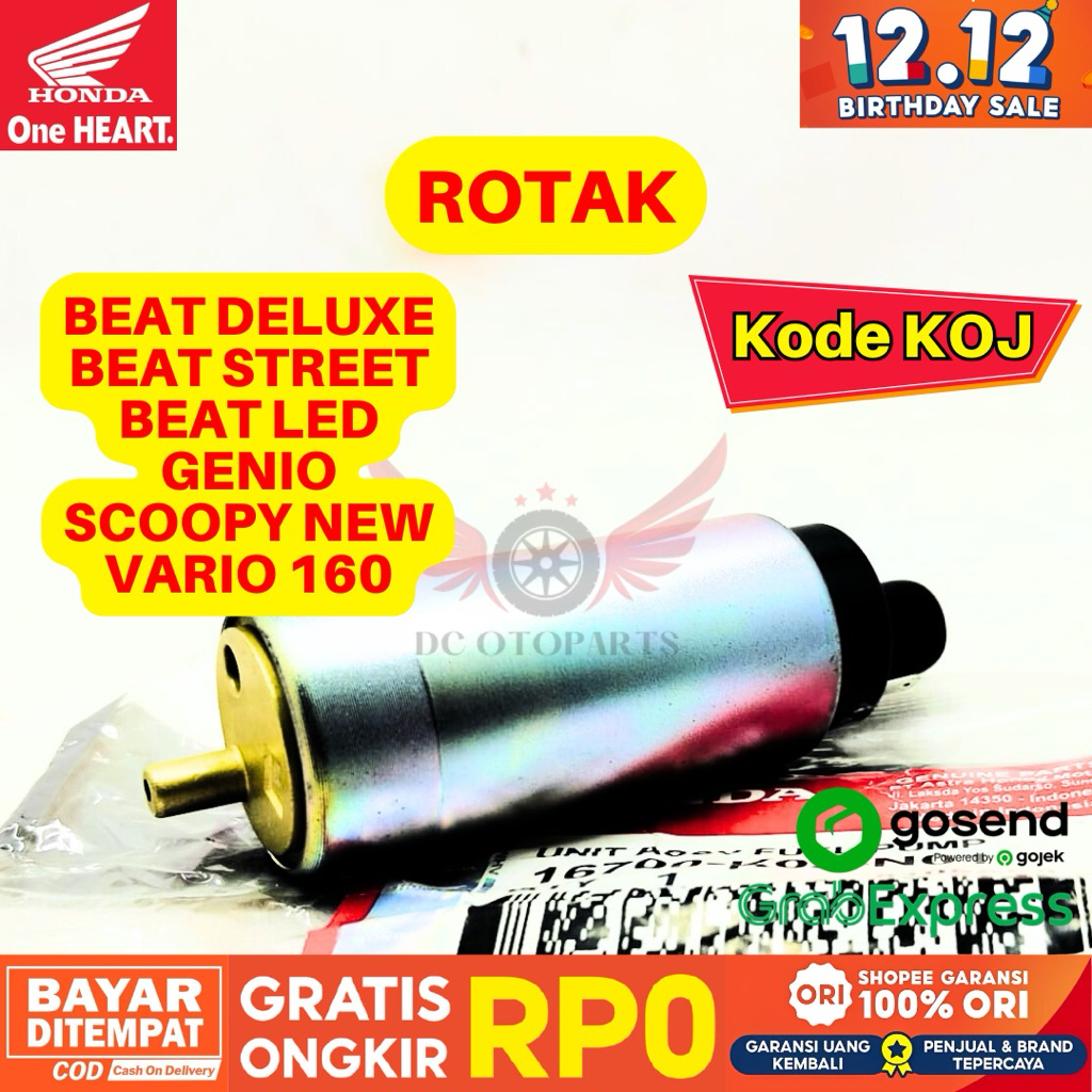 KOJ ROTAK DINAMO FUEL PUMP BEAT DELUXE ORIGINAL AHM HONDA, ROTAK ORIGINAL BEAT STREET, FUEL PUMP BEA