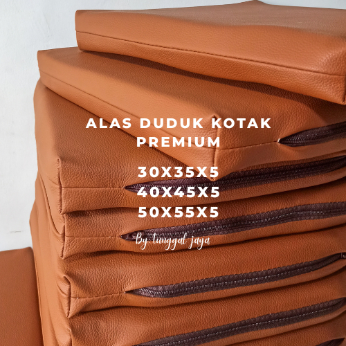 Alas duduk kotak 30x35x5, 40x45x5, 50x55x5 bahan spon tebal cisam kain mbtech/alas duduk kursi/alas 