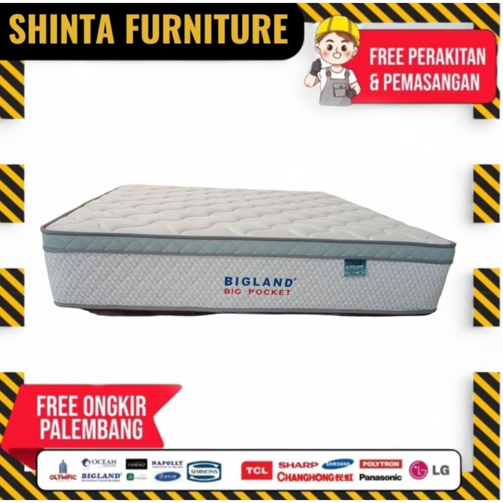 Bigland latex big pocket uk 160 x 200 matras springbed saja