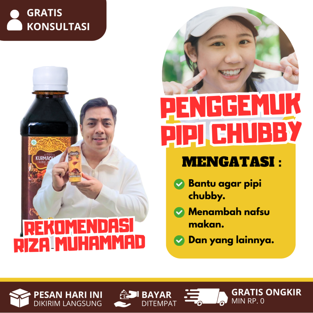 KURMAQU GMJ Vitamin Pipi Tembem Agar Pipi Chubby / Gemoy Obat Penggemuk Pipi Pria Dan Wanita