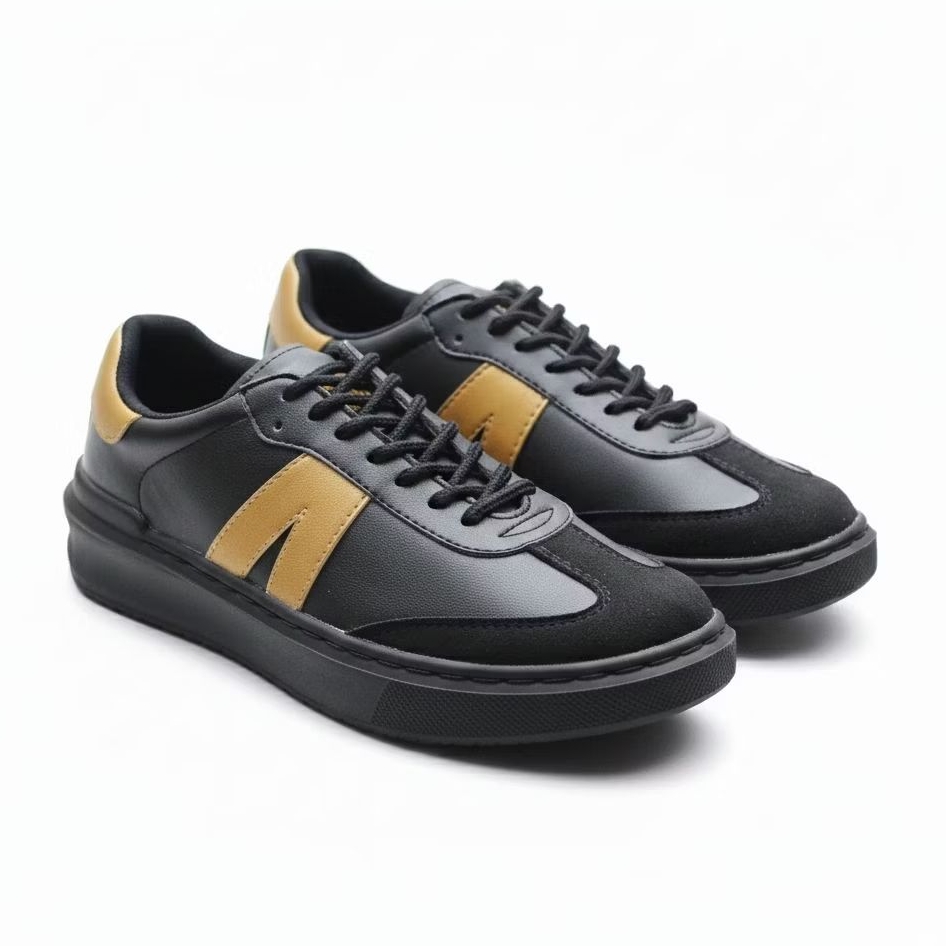 Sepatu Pria Sneakers Casual Hitam Terbaru Kets Kerja Sekolah Hangout